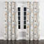 Rideaux à motif floral - Rideau à œillets beige sable et fleurs de jardin - 1 panneau-1501422033-1501422035