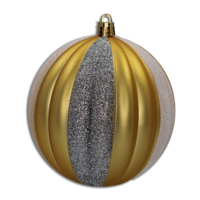 Ensemble de 12 décorations de Noël en forme de boule scintillante arctique