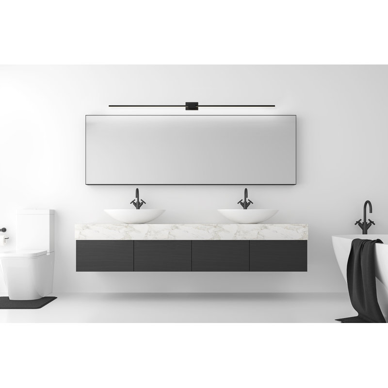 Z-Bar 1 - Light LED Armed Sconce, Matte White, 4.5" H x 48" W x 4" D