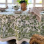 Green Chintz Round Tablecloth-942913169