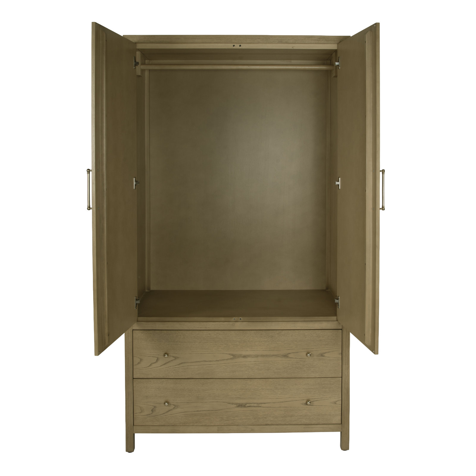 2-Drawer Armoire, Light Oak