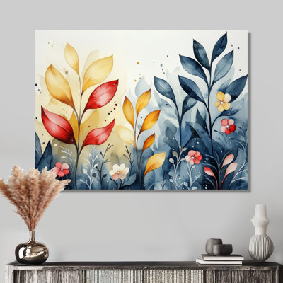 Abstract Botanical Fern Rainbow II - Botanicals Metal Wall Decor, Modern Metal Print