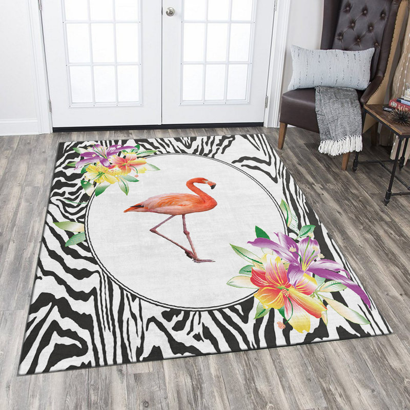 Premium Woven Carpet, 3.3 x 4.6 ft, 100% Polyester, Non-Slip Felt Dot Underside | Raschel Knitting, 0.4 in Pile Height, Machine Washable | Modern Digital Print Design, Ideal for Living Room & Bedroom Decor