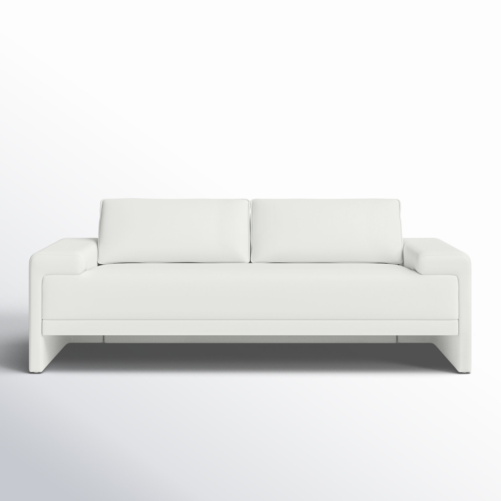 Iden Upholstered Sofa, White LiveSmart®, 32.25" H x 91" W x 37.1" D