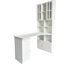 Bureau en L pour chambre à coucher - blanc, 21 pièces, plusieurs moniteurs, rangement pour ordinateur, tablette de bureau à domicile, classeur