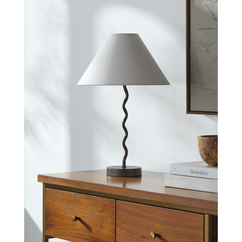 Lampe de table moyenne, Brown, Grey