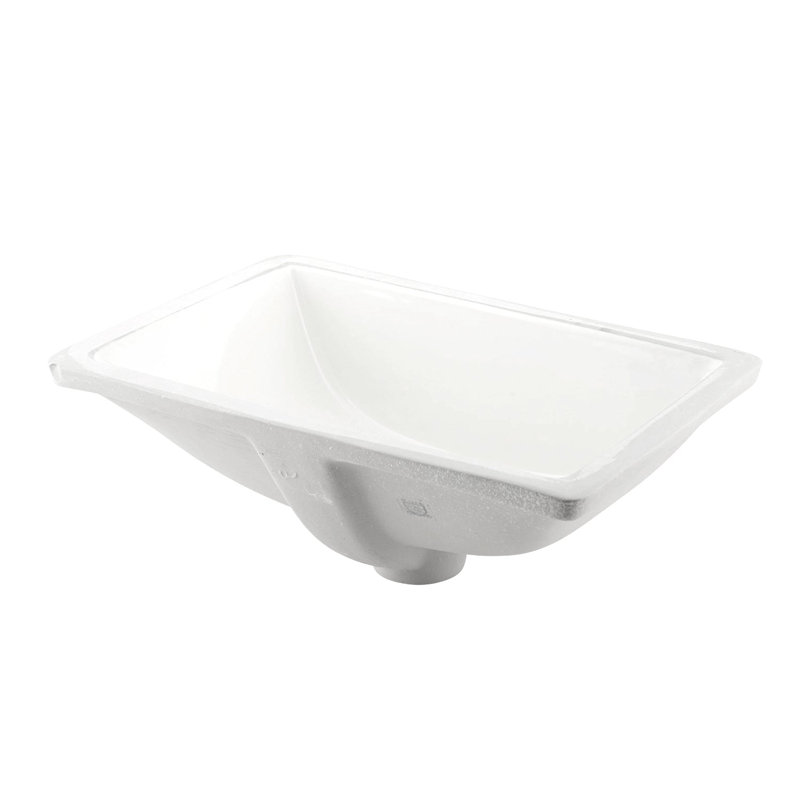 DAX 13.75'' Rectangular Bathroom Sink, White