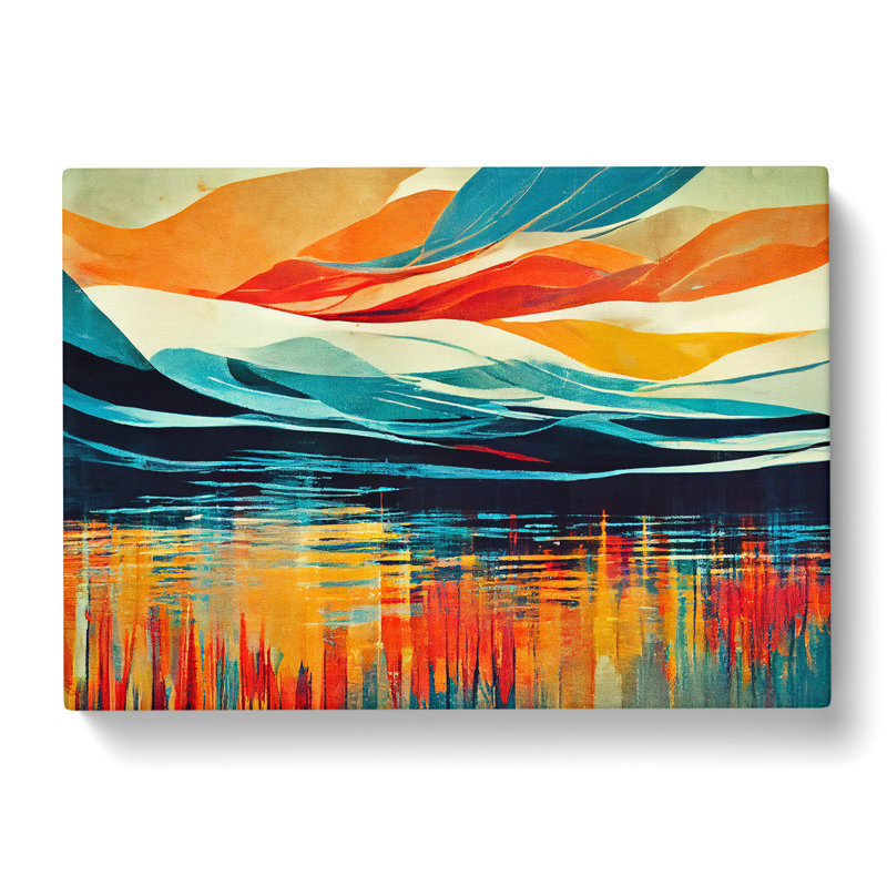 Bold Abstract River Vol.1 - Wrapped Canvas, 35cm H x 50cm W x 3cm D