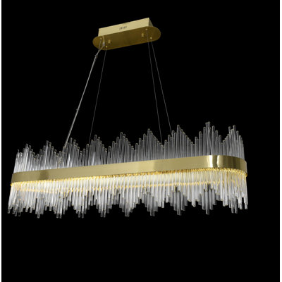 Luminaire suspendu linéaire pour îlot de cuisine 20 lumières Shuman