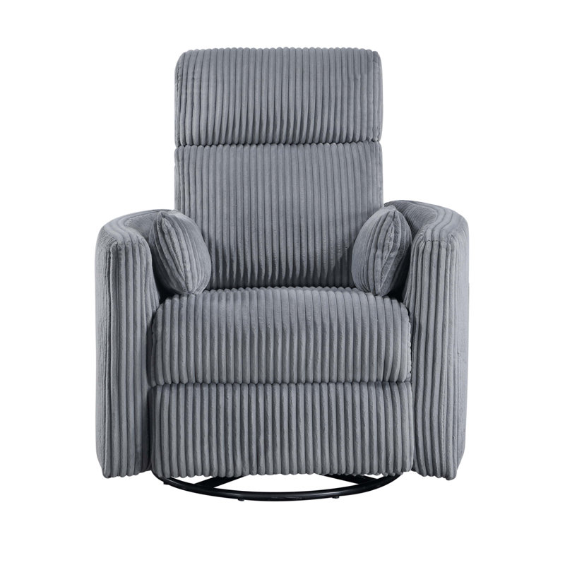 Fauteuil d'appoint en tissu velours côtelé, Gris