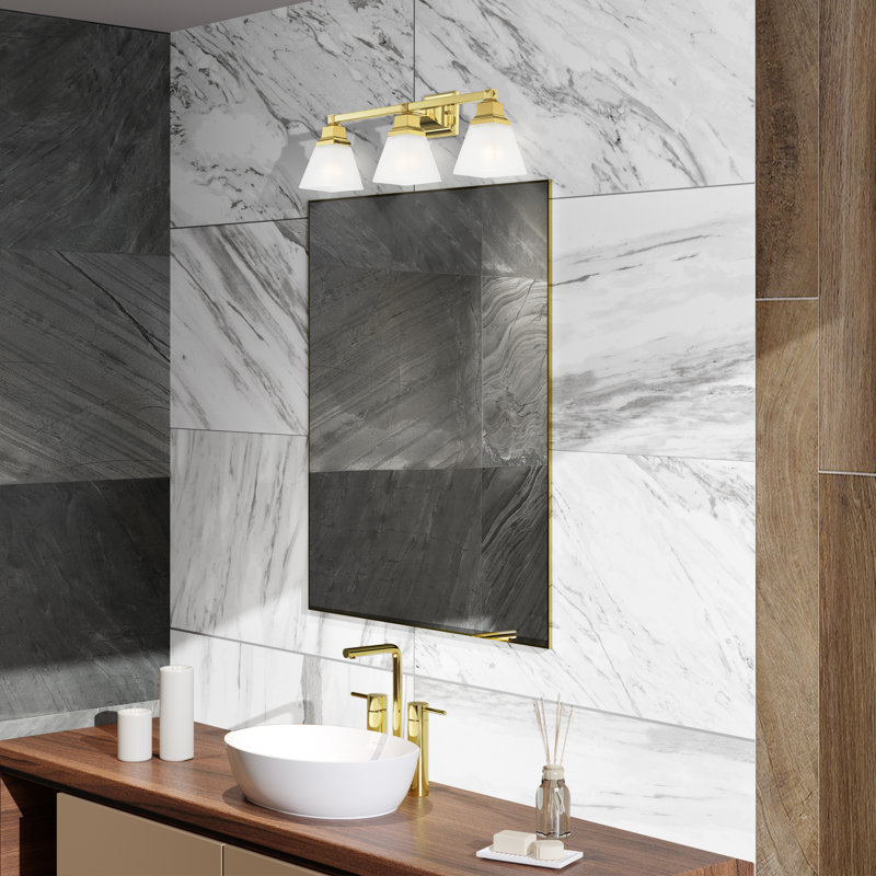 Mathias 3 - Light Dimmable Vanity Light, Polished Brass