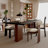 Black + Brown Rectangular Solid Wood desk-1099053954
