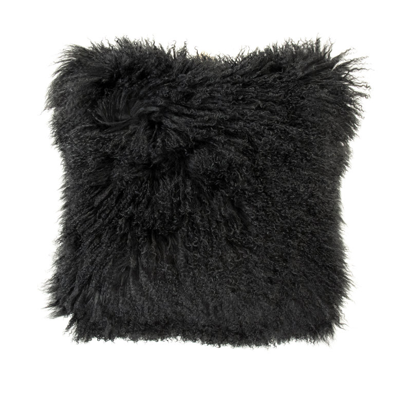 Reversible Throw Pillow, Black