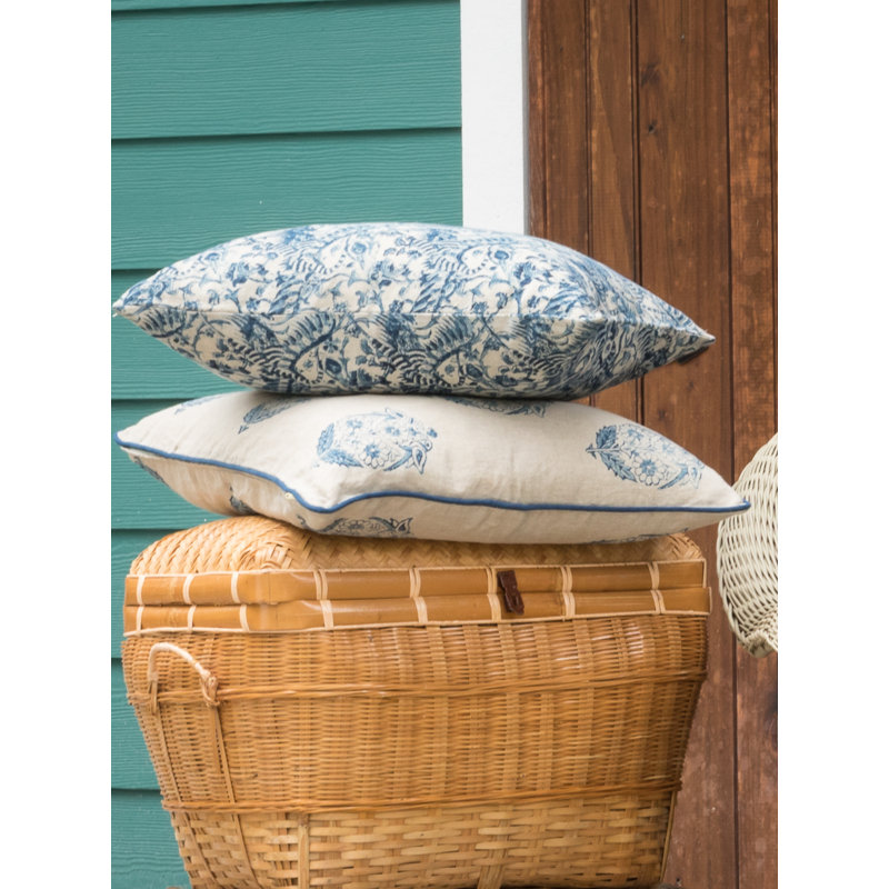Crane Indigo Pillow Cover