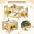 Kids Table and Chair Set, 4 in 1 Wooden Children Activity Table w/Storage, Reversible Deskboard, Blackboard, Detachable Tabletop for Toddlers Art Crafts, Playroom, Drawing, Reading Natural(beige)-87392299