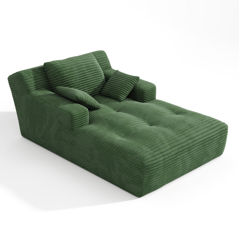 Méridienne 67 po Cloud Corduroy, Vert