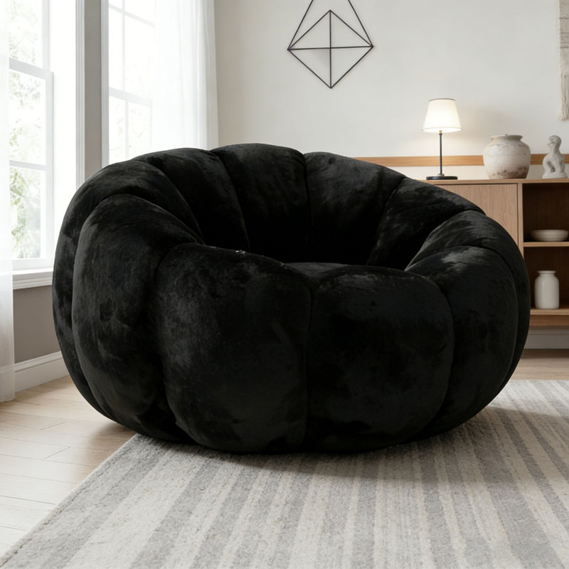 Adult Bean Bag Chair, Noir