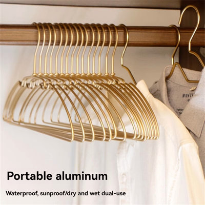 Cintres en alliage d'aluminium de qualité spatiale - Crochets antidérapants, non marquants et résistants à la chaleur pour les maisons modernes