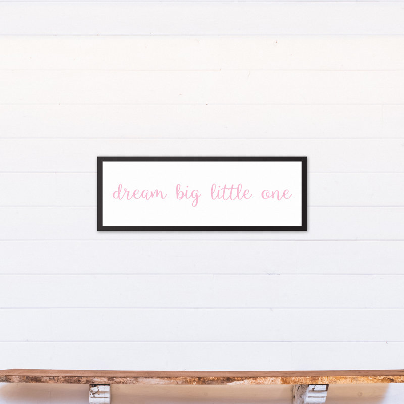 Décoration murale Bruning Dream Big Little One Kids, Rose, Toile tendue, H 12 po x l 36 po x P 1,25 po