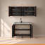 Ensemble de meubles utilitaires Haven 39,3 po (100 cm) de largeur, en bois fabriqué, comprenant un meuble haut et un meuble bas avec rangement – ​​Wengé-135746049