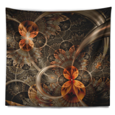 Tapisserie fleur abstraite abstraite