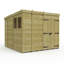 Total Sheds 9ft x 9ft Pent Garden Shed - Double Door - With Windows - Pressure Treated Timber - UK Manufactured