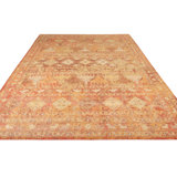 Distressed Homage Hand Knotted Wool Geometric Area Rug