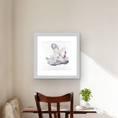 Clear Quartz Crystal Print  Modern Framed Home Decor