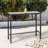 Leihla Iron Outdoor Bar Table with 3D-Print Tempered Glass Top 