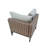 Right-angle Col. Wicker Loveseat Set With Cushions