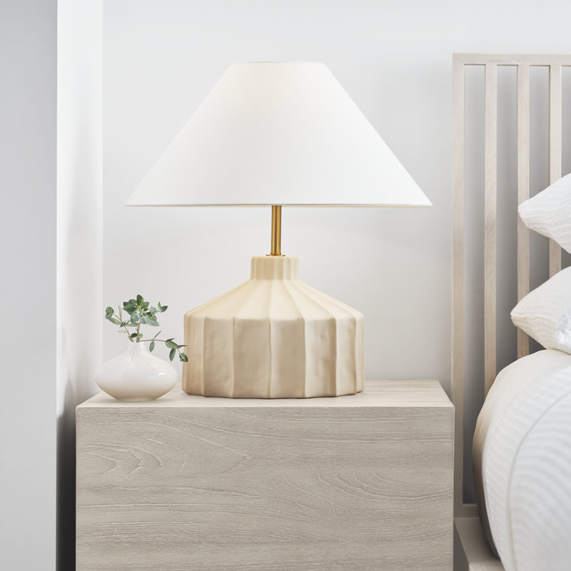 Veneto Table Lamp, Matte Blue, 16.5" H x 15" W x 15" D