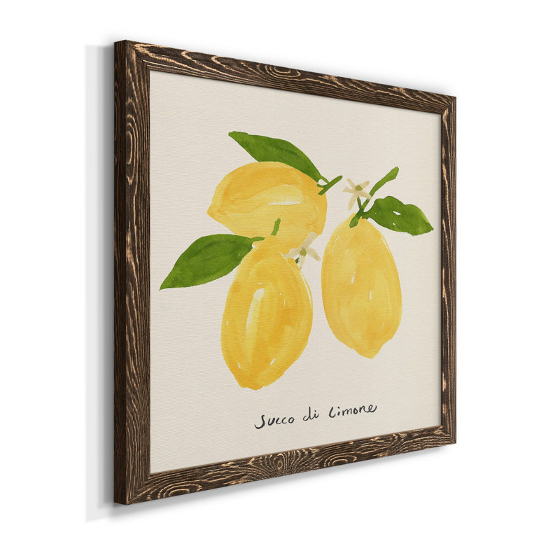 Toile encadrée Citrus Trattare I-Premium - prête à être accrochée, H 20 po x l 20 po x P 1,5 po, Encadré de bois de noyer