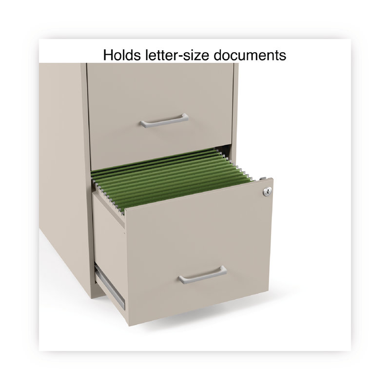Putty Steel Vertical 2-Drawer Lockable File Cabinet