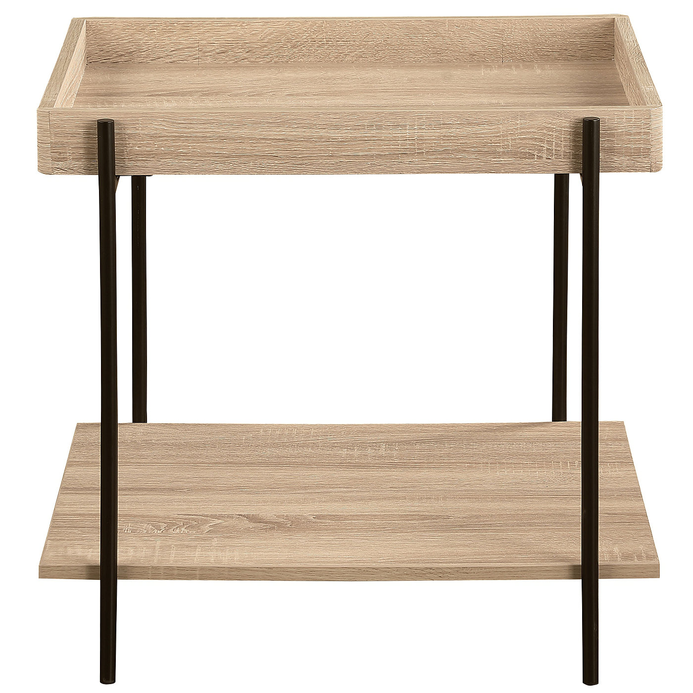 17 Stories Miller Light Brown Square Engineered Wood End Table ...