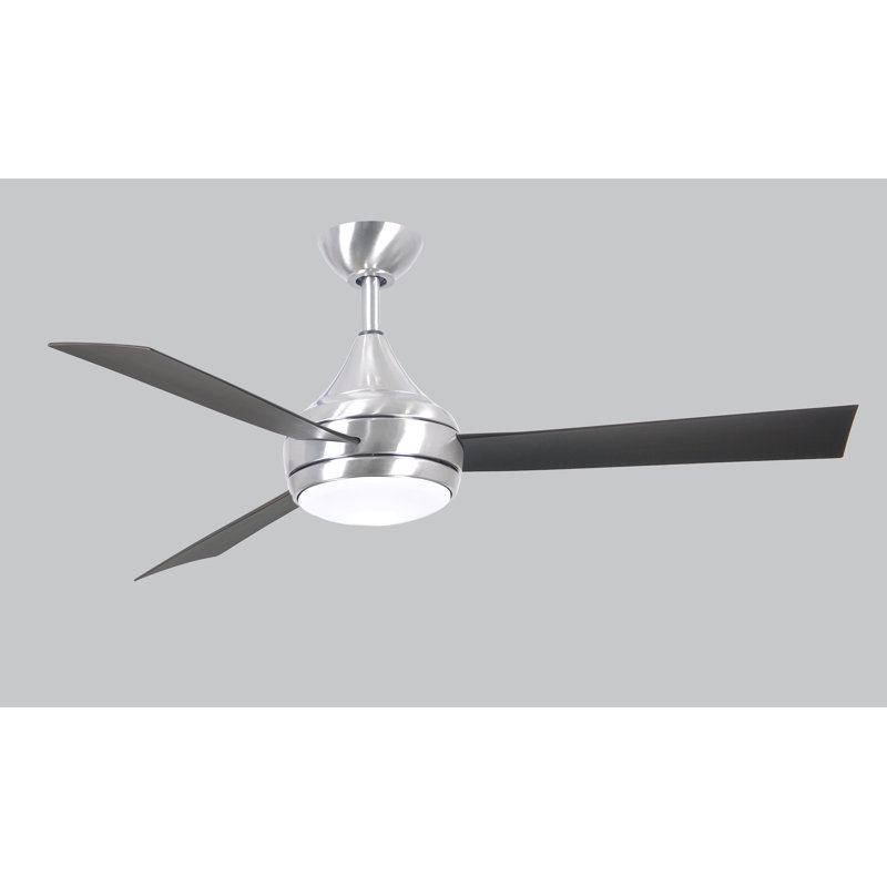 Donaire 52'' Ceiling Fan with LED Lights, Brushed Stainless, Brushed Bronze