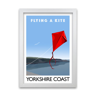Flying A Kite Yorkshire Coast 1 Piece Single Picture Frame Wall Art