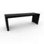 Banc rond Dune - noir