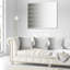 Fleur blanche fractale symétrique blanche - coussin imprimé abstrait-29604535-29604538