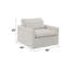 Fauteuil d'appoint recouvert de tissu ivoire