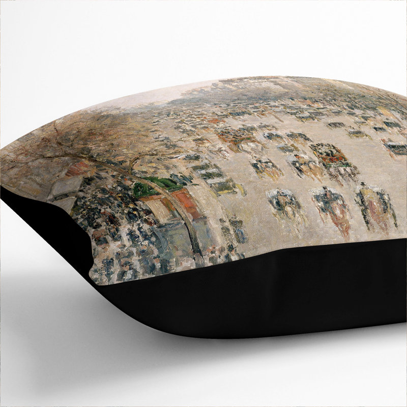 Square Cushion, 55cm H x 55cm W x 20cm D, Black