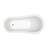 61" Streamline Clawfoot Soaking Acrylic Bathtub With Drain, Clawfeet, and Bamboo Tray-90753817-51346616