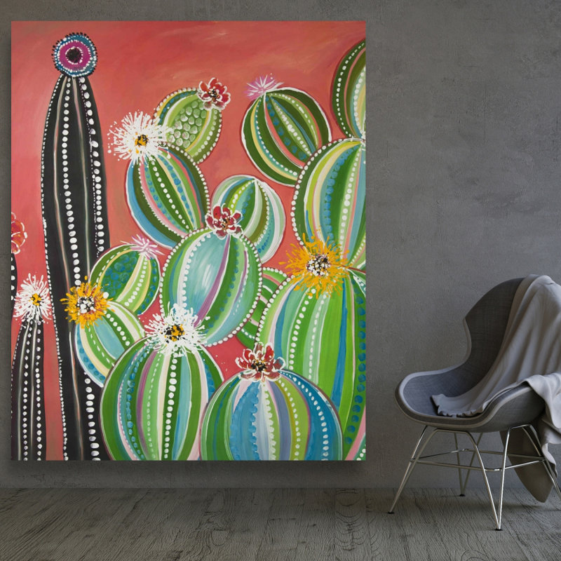 cactus - Toile de bureau botanique pour la décoration intérieure