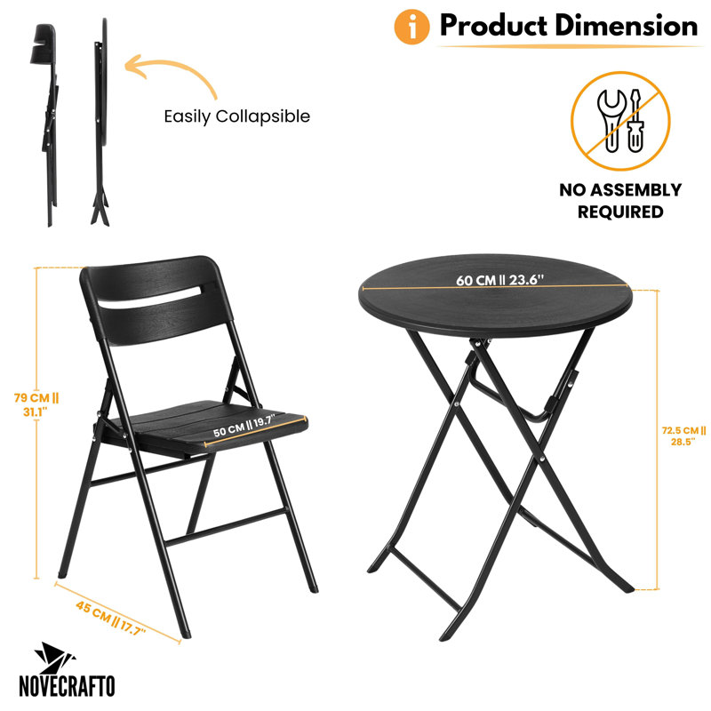 Akina Round 3 - Piece 2 - Person Outdoor Bistro Set