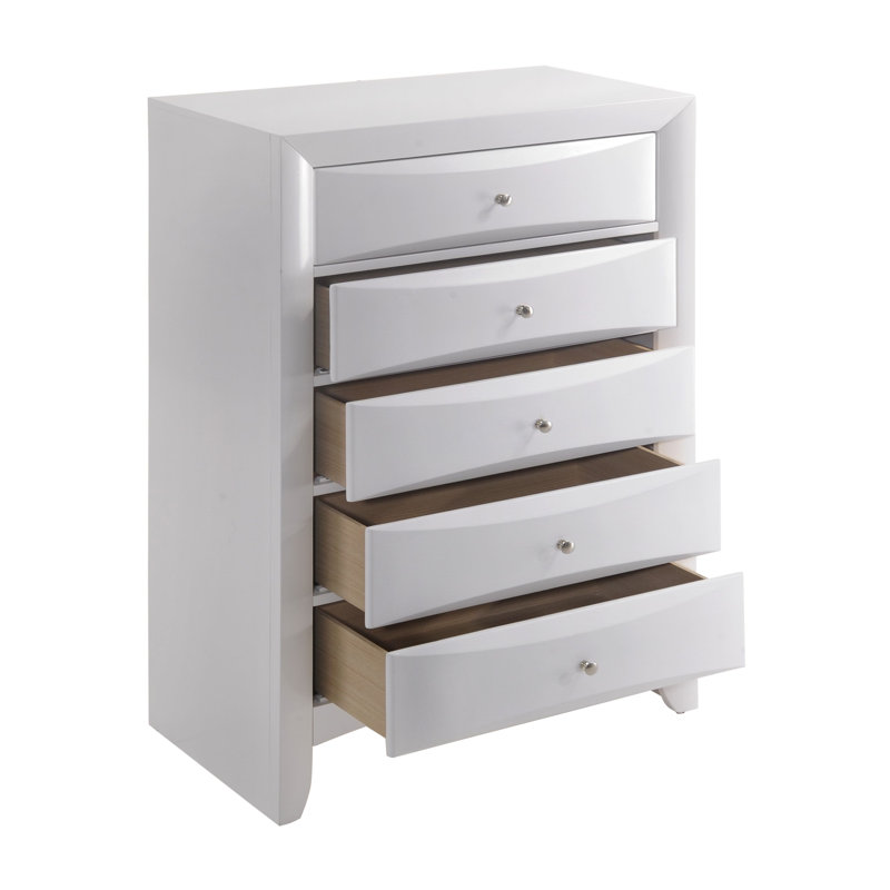 Commode, chêne gris, Blanc
