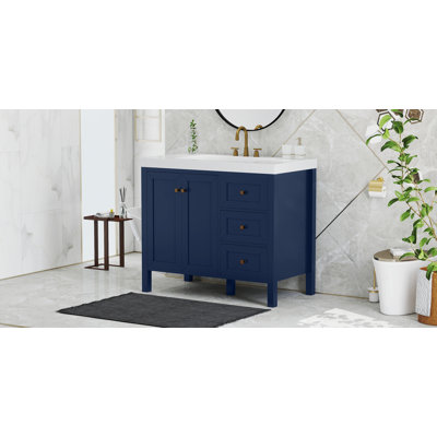 Philpott Single Bathroom Vanity with Stone Top