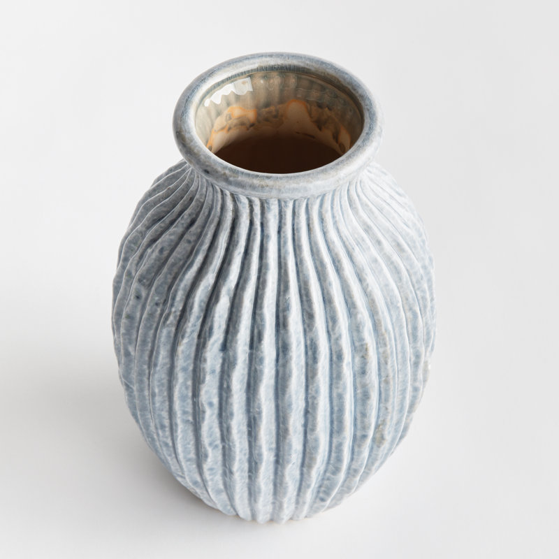 Dondi Handmade Clay Table Vase, 11" H x 7.50" W x 7.50" D