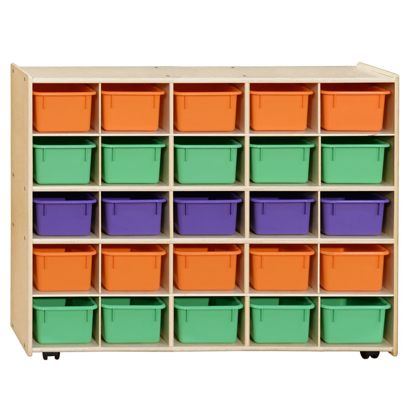 Contender 25 Compartment Cubby with Trays, Assembled