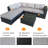 5 - Person Patio Conversation Set with Cushions-1203653729-1203653728