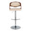 Tabouret de bar réglable Phoebe avec repose-pieds arrondi en forme de T (paquet de 2)