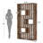 71" Tall Room Divider with Open Storage Shelves